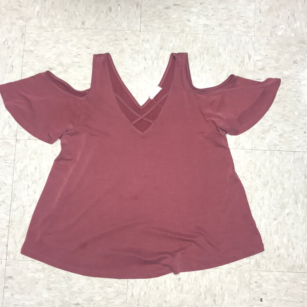 Cut out shoulder blouse